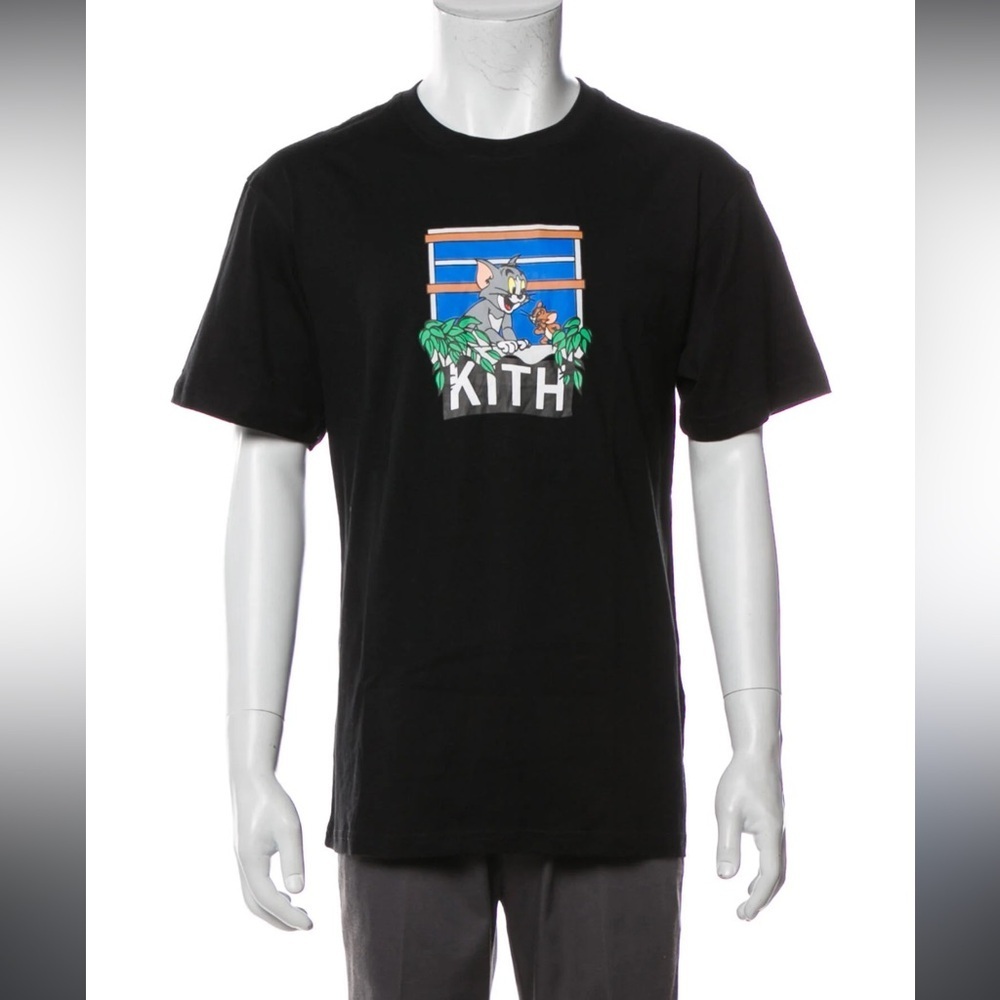 Kith Black Graphic T-Shirt Tom & Jerry